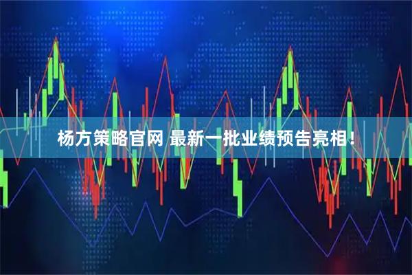 杨方策略官网 最新一批业绩预告亮相！